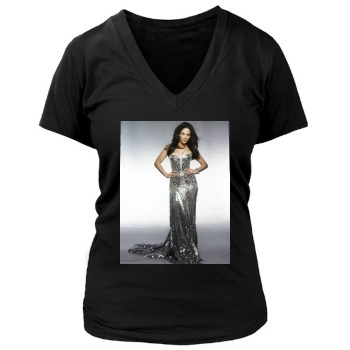 Jennifer Lopez Women's Deep V-Neck TShirt