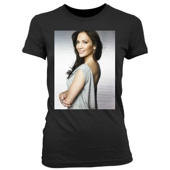 Jennifer Lopez Women's Junior Cut Crewneck T-Shirt