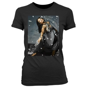 Jennifer Lopez Women's Junior Cut Crewneck T-Shirt