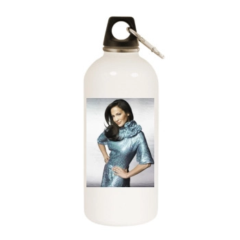 Jennifer Lopez White Water Bottle With Carabiner