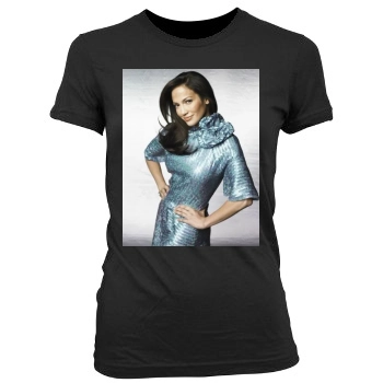 Jennifer Lopez Women's Junior Cut Crewneck T-Shirt