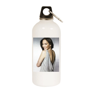 Jennifer Lopez White Water Bottle With Carabiner