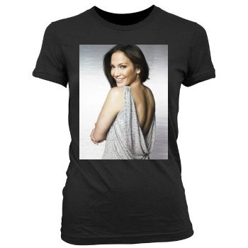 Jennifer Lopez Women's Junior Cut Crewneck T-Shirt