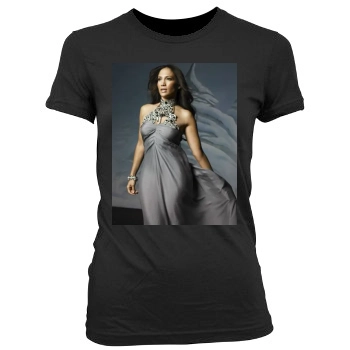 Jennifer Lopez Women's Junior Cut Crewneck T-Shirt