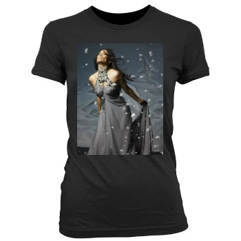 Jennifer Lopez Women's Junior Cut Crewneck T-Shirt