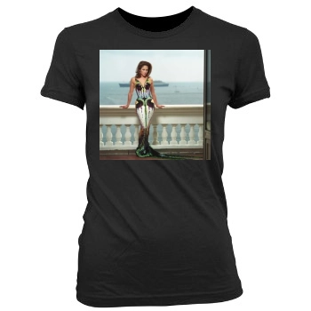 Jennifer Lopez Women's Junior Cut Crewneck T-Shirt