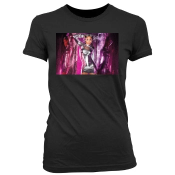 Jennifer Lopez Women's Junior Cut Crewneck T-Shirt