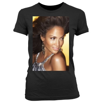 Jennifer Lopez Women's Junior Cut Crewneck T-Shirt