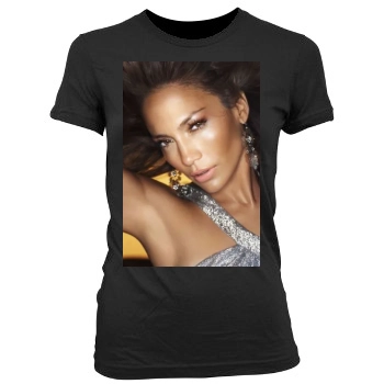 Jennifer Lopez Women's Junior Cut Crewneck T-Shirt