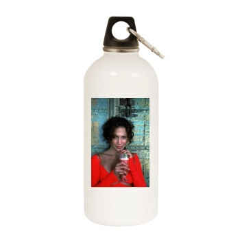 Jennifer Lopez White Water Bottle With Carabiner