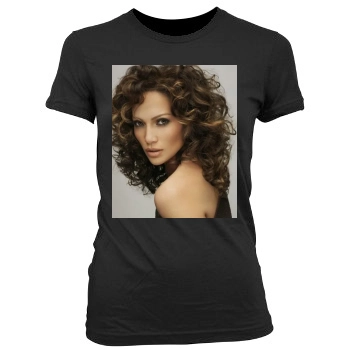 Jennifer Lopez Women's Junior Cut Crewneck T-Shirt