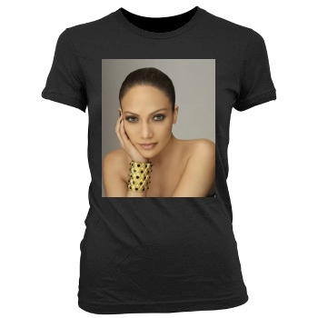 Jennifer Lopez Women's Junior Cut Crewneck T-Shirt