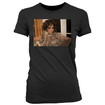 Jennifer Lopez Women's Junior Cut Crewneck T-Shirt