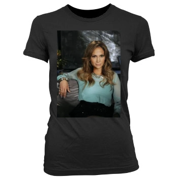 Jennifer Lopez Women's Junior Cut Crewneck T-Shirt