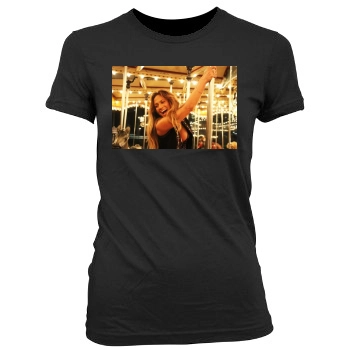 Jennifer Lopez Women's Junior Cut Crewneck T-Shirt