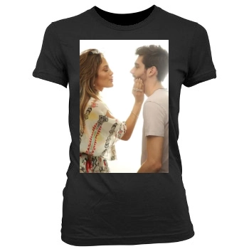 Jennifer Lopez Women's Junior Cut Crewneck T-Shirt