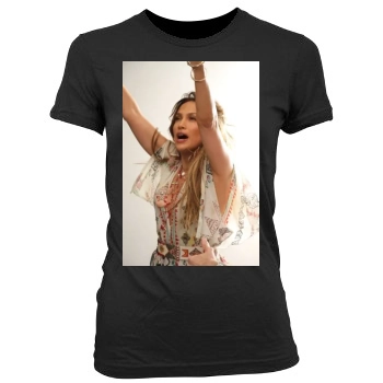 Jennifer Lopez Women's Junior Cut Crewneck T-Shirt