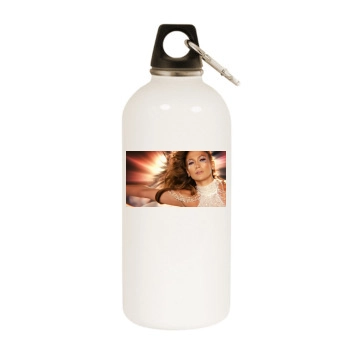 Jennifer Lopez White Water Bottle With Carabiner