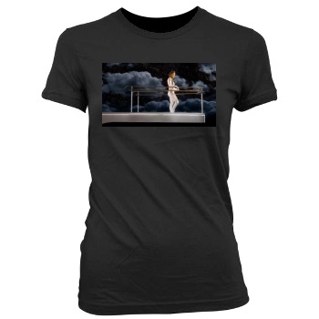 Jennifer Lopez Women's Junior Cut Crewneck T-Shirt