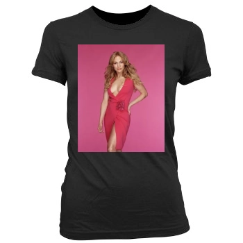 Jennifer Lopez Women's Junior Cut Crewneck T-Shirt