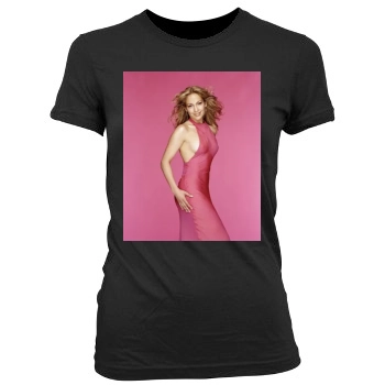 Jennifer Lopez Women's Junior Cut Crewneck T-Shirt