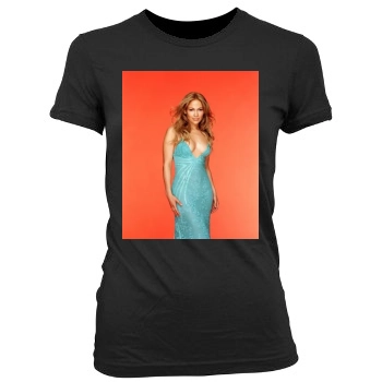 Jennifer Lopez Women's Junior Cut Crewneck T-Shirt