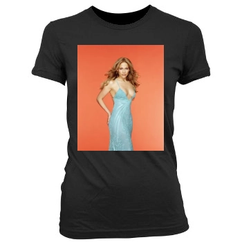 Jennifer Lopez Women's Junior Cut Crewneck T-Shirt