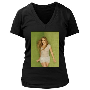 Jennifer Lopez Women's Deep V-Neck TShirt