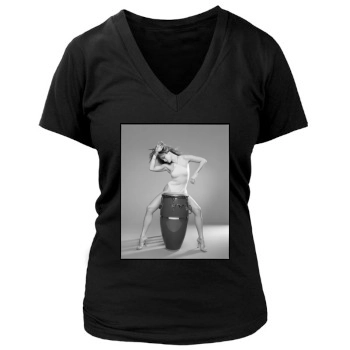 Jennifer Lopez Women's Deep V-Neck TShirt