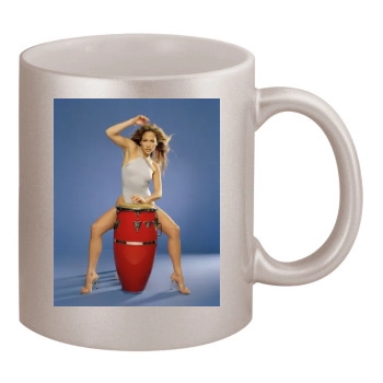 Jennifer Lopez 11oz Metallic Silver Mug