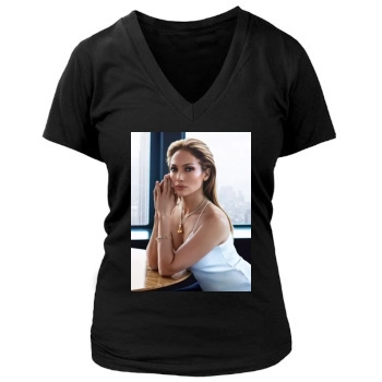 Jennifer Lopez Women's Deep V-Neck TShirt