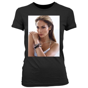 Jennifer Lopez Women's Junior Cut Crewneck T-Shirt