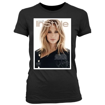 Jennifer Lopez Women's Junior Cut Crewneck T-Shirt