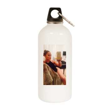 Jennifer Lopez White Water Bottle With Carabiner