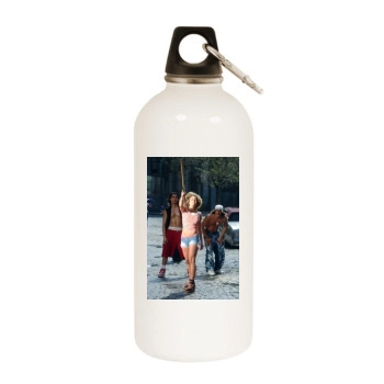 Jennifer Lopez White Water Bottle With Carabiner