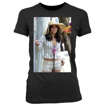 Jennifer Lopez Women's Junior Cut Crewneck T-Shirt