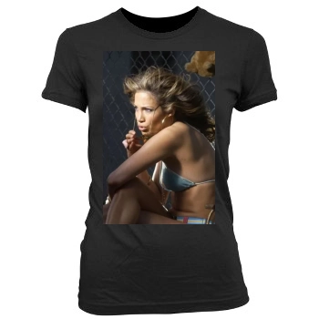 Jennifer Lopez Women's Junior Cut Crewneck T-Shirt