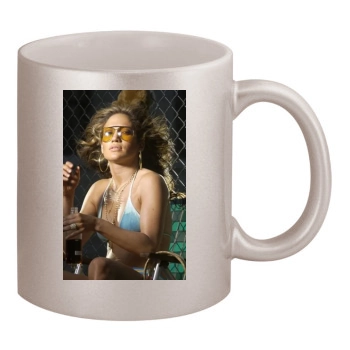 Jennifer Lopez 11oz Metallic Silver Mug