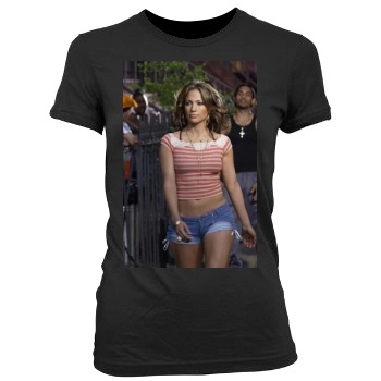 Jennifer Lopez Women's Junior Cut Crewneck T-Shirt