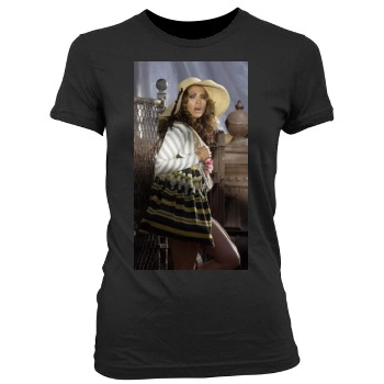 Jennifer Lopez Women's Junior Cut Crewneck T-Shirt