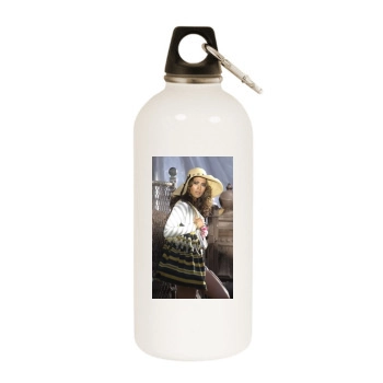 Jennifer Lopez White Water Bottle With Carabiner