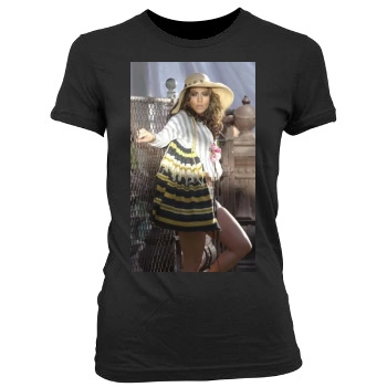 Jennifer Lopez Women's Junior Cut Crewneck T-Shirt