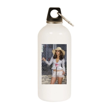 Jennifer Lopez White Water Bottle With Carabiner