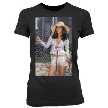 Jennifer Lopez Women's Junior Cut Crewneck T-Shirt