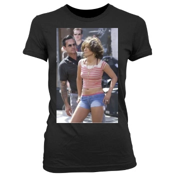 Jennifer Lopez Women's Junior Cut Crewneck T-Shirt