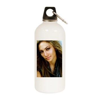 Jennifer Lopez White Water Bottle With Carabiner