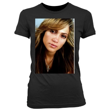 Jennifer Lopez Women's Junior Cut Crewneck T-Shirt