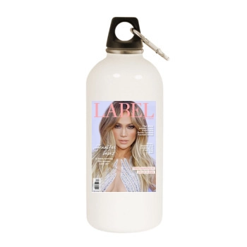 Jennifer Lopez White Water Bottle With Carabiner