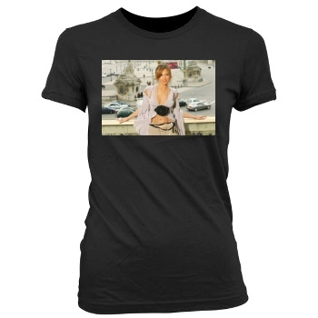 Jennifer Lopez Women's Junior Cut Crewneck T-Shirt