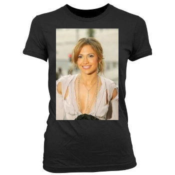 Jennifer Lopez Women's Junior Cut Crewneck T-Shirt